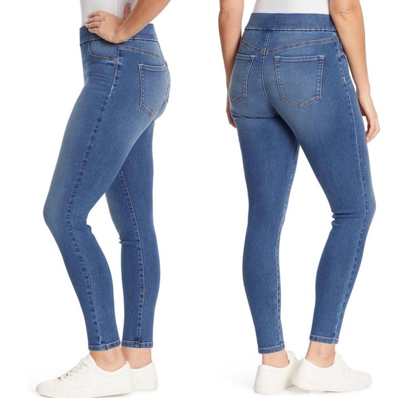 NINE WEST Ladies Heidi Pull On Pant, High Waisted Jeans, Stretch Jeans, Skinny 6 - Picture 2 of 5